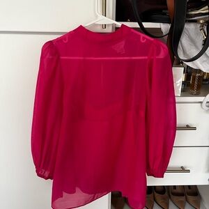 Ted Baker Pink Puff Sleeve Blouse